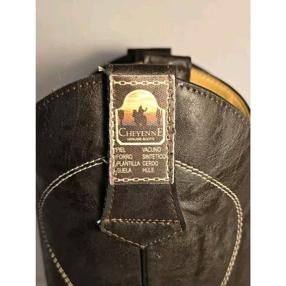 Cheyenne Cowboy Brown Bootes With /Ostrich Mexican Size 26 main image 4